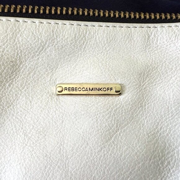 REBECCA MINKOFF Vintage Solid Cream 100% Genuine Leather & Gold hardware - Picture 2 of 12